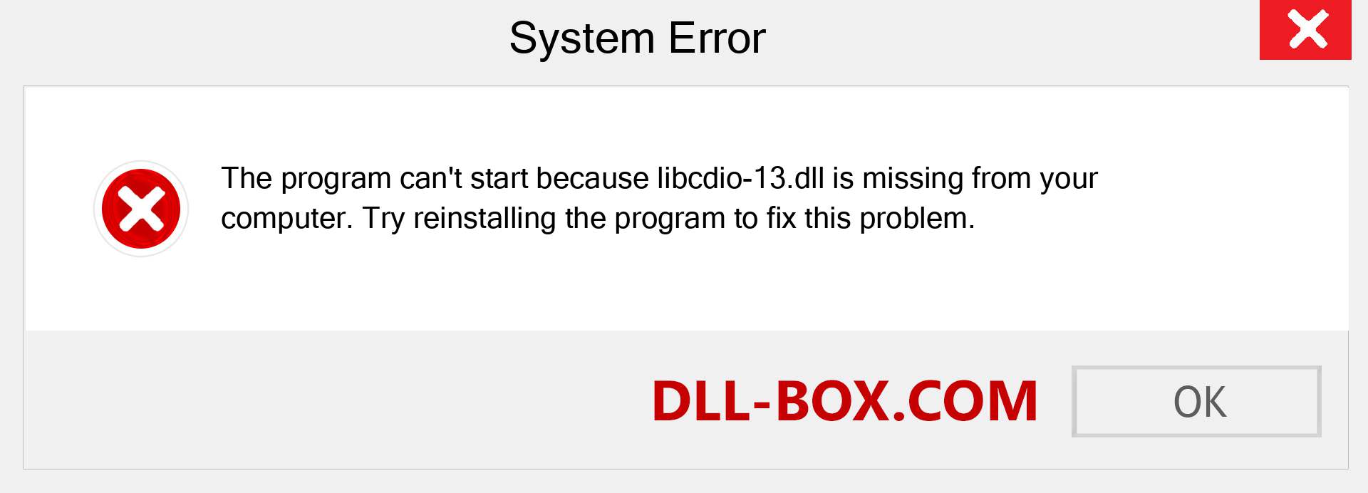  libcdio-13.dll file is missing?. Download for Windows 7, 8, 10 - Fix  libcdio-13 dll Missing Error on Windows, photos, images
